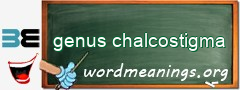 WordMeaning blackboard for genus chalcostigma